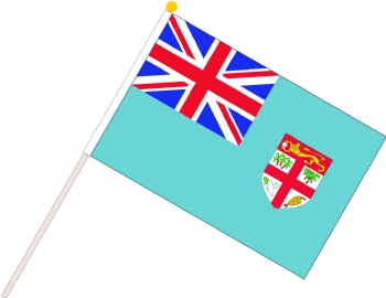 Fiji waving flags