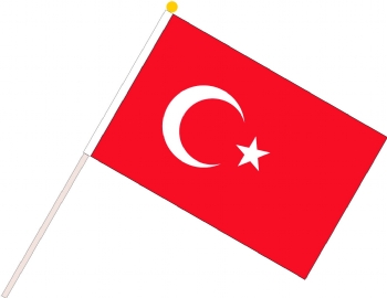 Türkiye waving flags