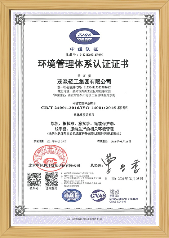 Environmental Management System Certificate